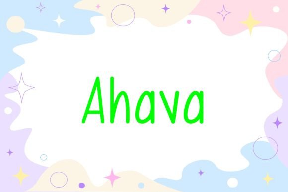 Ahava Font: A Handwritten Typeface for Digital Design and Brand Tone