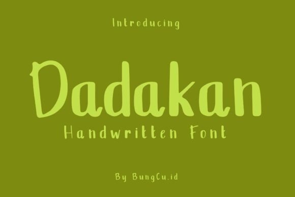 Dadakan Font: A Handwritten Typeface for Handmade Product Labels