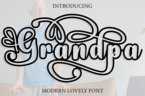 Grandpa Outline: A Script Font for Thoughtful Editorial Design