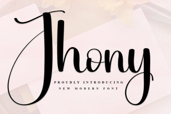 Jhony Script Font: A Handmade Seller's Fresh Typeface for Elegant Products