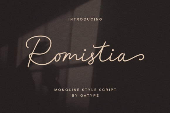 Romistia: A Monoline Script Font for Handmade Labels, Printables, and Shop Branding